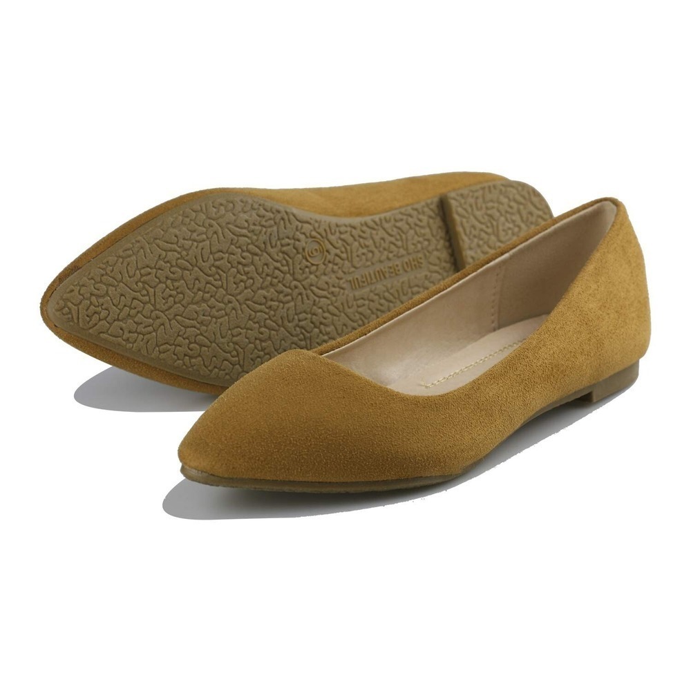 Women's SHO BEAUTIFUL Pointed Toe Faux Suede Flats Size 8 New in Box